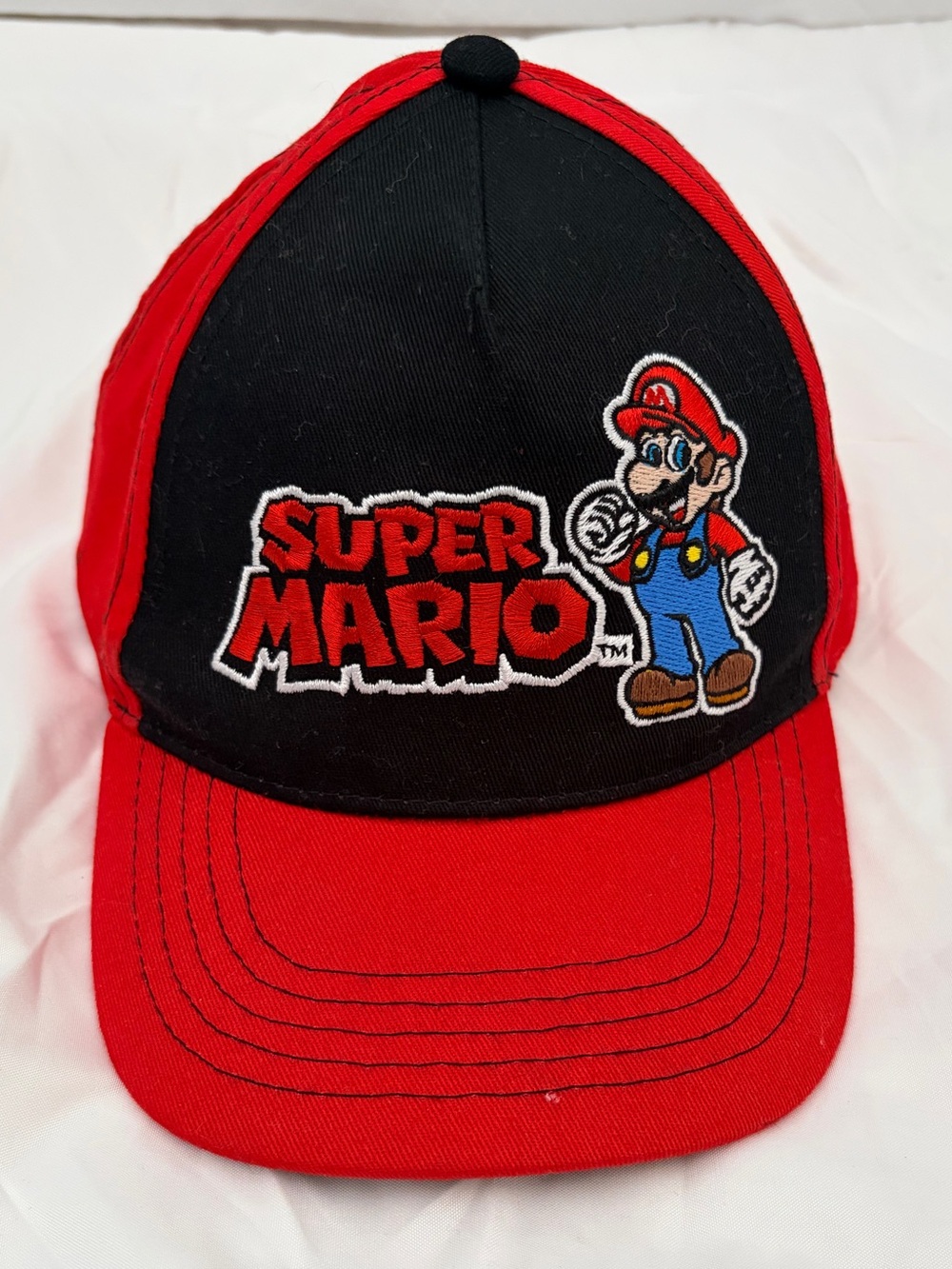 Nintendo Super Mario Red and Black Kids Baseball Hat